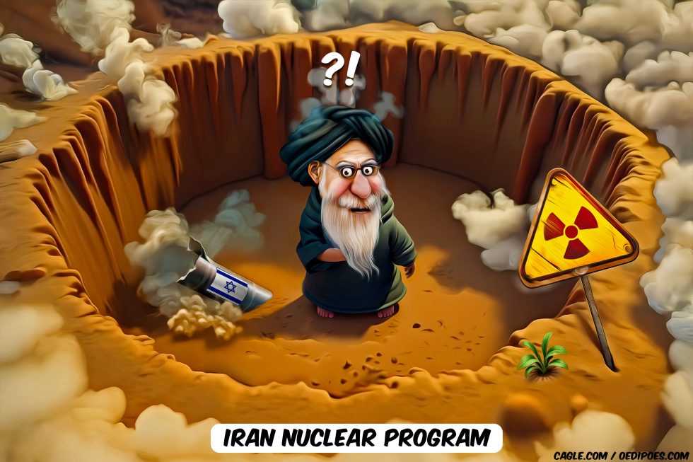 Khamenei flabbergasted in crater nuclear facility