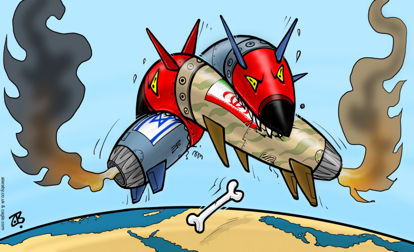 Iran Israel Dog Fight War Missile Mideast