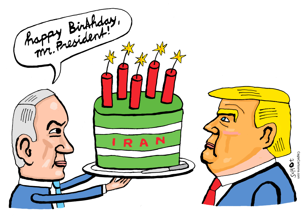 explosive Iran cake for Trump