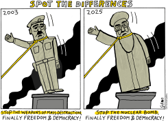DIFFERENCE BETWEEN IRAQ AND IRAN STATUE by Schot