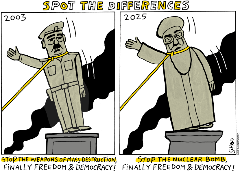 difference between Iraq and Iran statue