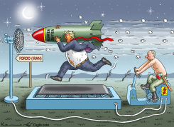 TRUMP IS IN A HURRY by Marian Kamensky
