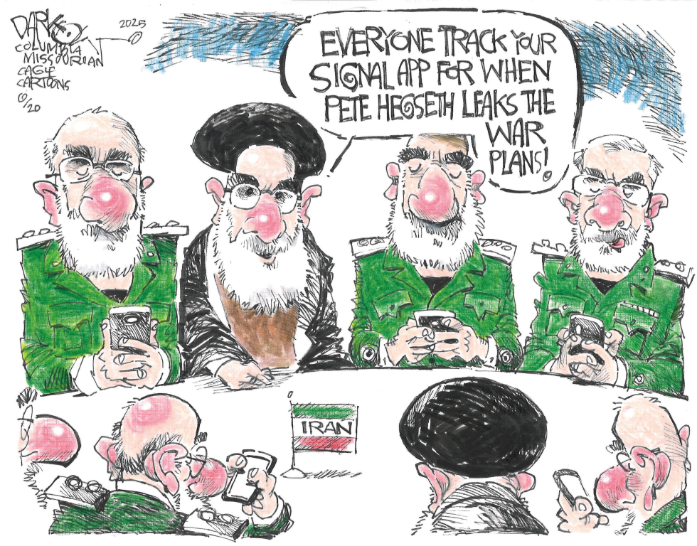 #2 IRAN, WAITING ON HEGSETH by John Darkow