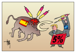 SPAIN REFUSES 5% DEFENSE-BUDGET by Arend van Dam