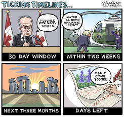 CANADA: TICKING TIMELINES by Graeme MacKay