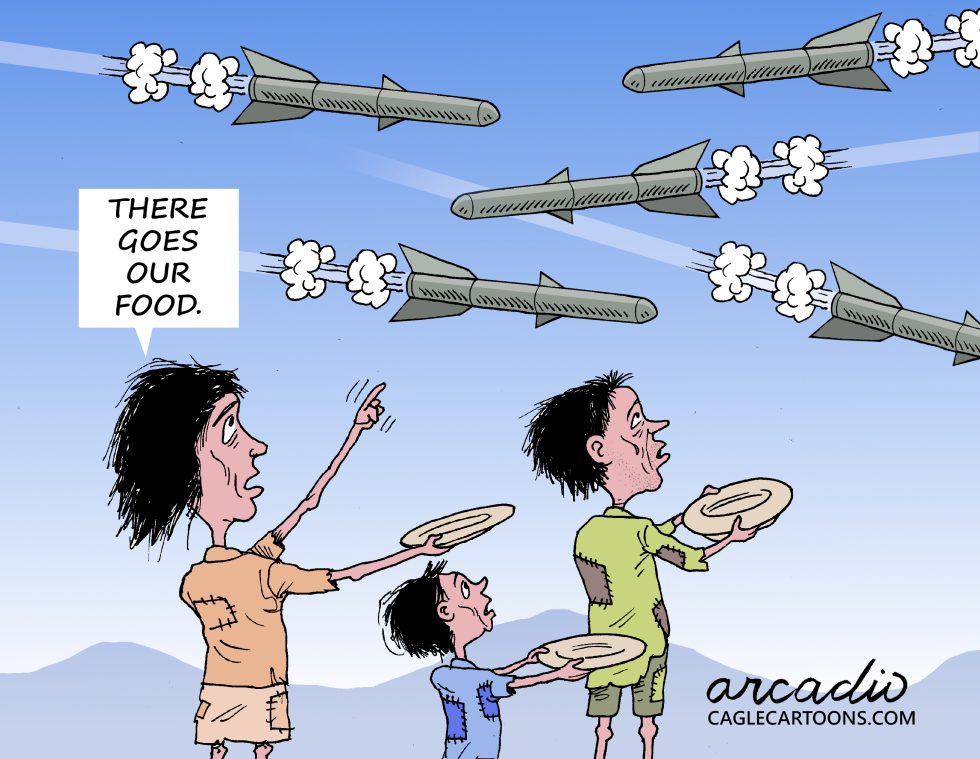 FOOD IS LOST BECAUSE OF WARS.