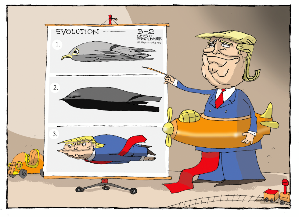 TRUMP EVOLUTION IN B-2 SPIRIT BOMBER