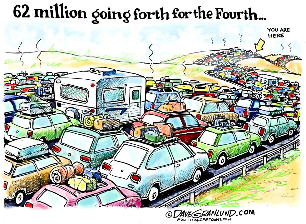 #2 JULY 4 TRAFFIC 2025 by Dave Granlund