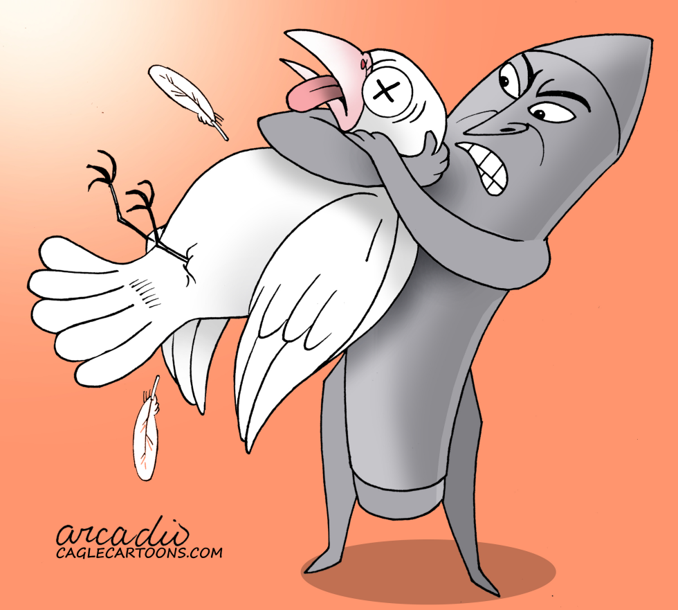 THE PEACE DESTROYED BY WEAPONS.