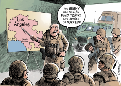 WAR IN LOS ANGELES by Patrick Chappatte