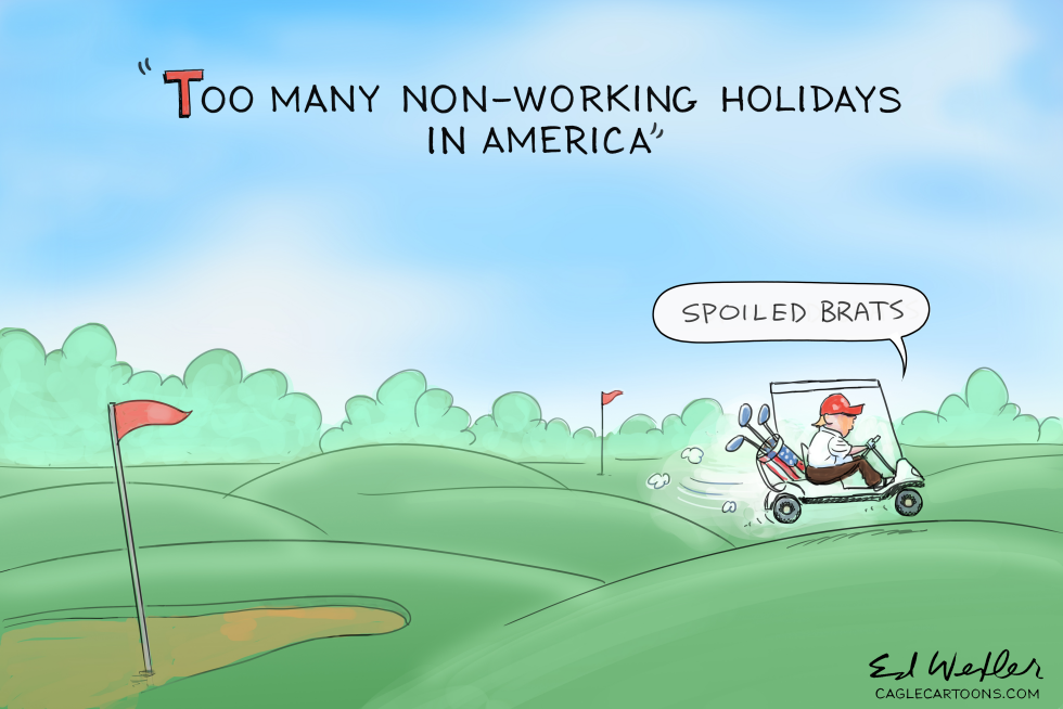 Trump Golfs Past Juneteenth Calling Holiday Workers Spoiled Brats