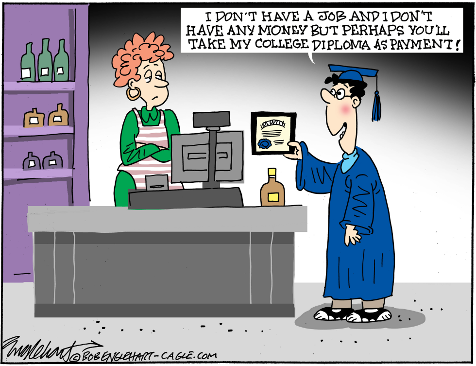 #3 TOUGH JOB MARKET FOR COLLEGE GRADS by Bob Englehart