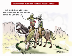 PAM BONDI ACTS LIKE WYATT EARP by Malcolm McGookin