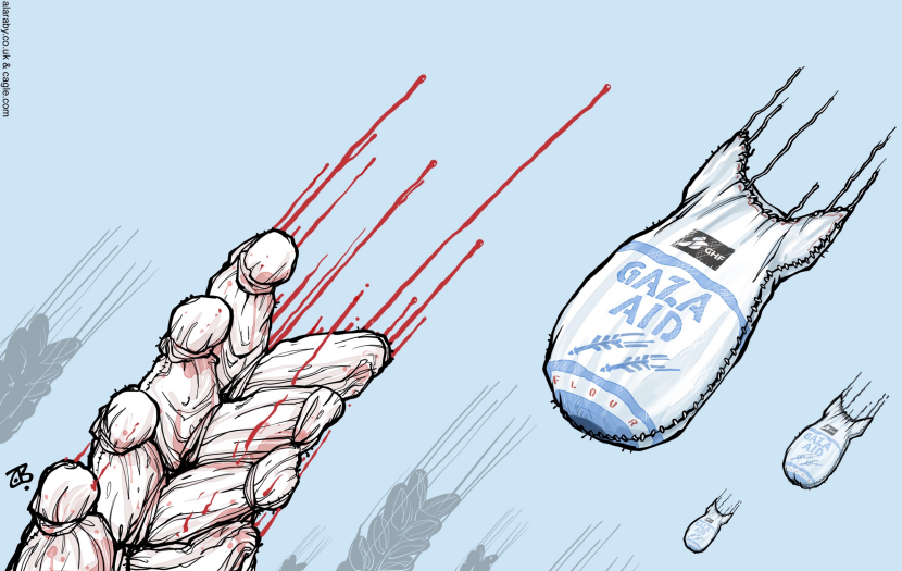 GazaAid massacre Flour Coffins Grain Hunger Bomb