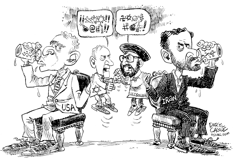  VENTRILOCUOS IRAN-USA by Daryl Cagle