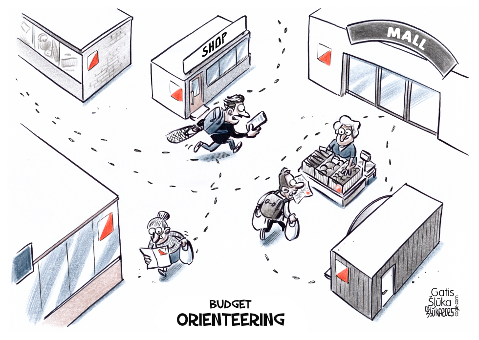 People running around different stores