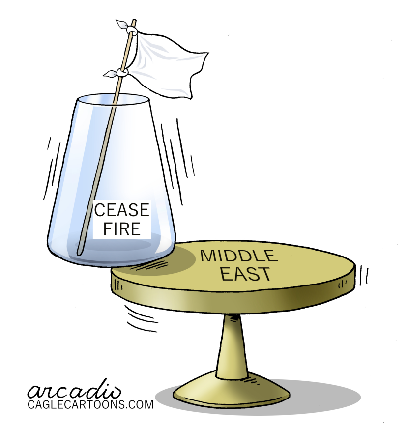 A FRAGILE TRUCE BETWEEN ISRAEL AND IRAN.