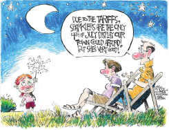 FOURTH OF JULY FIREWORKS by John Darkow