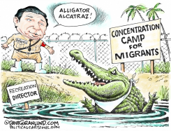 FLORIDA ALLIGATOR ALCATRAZ by Dave Granlund