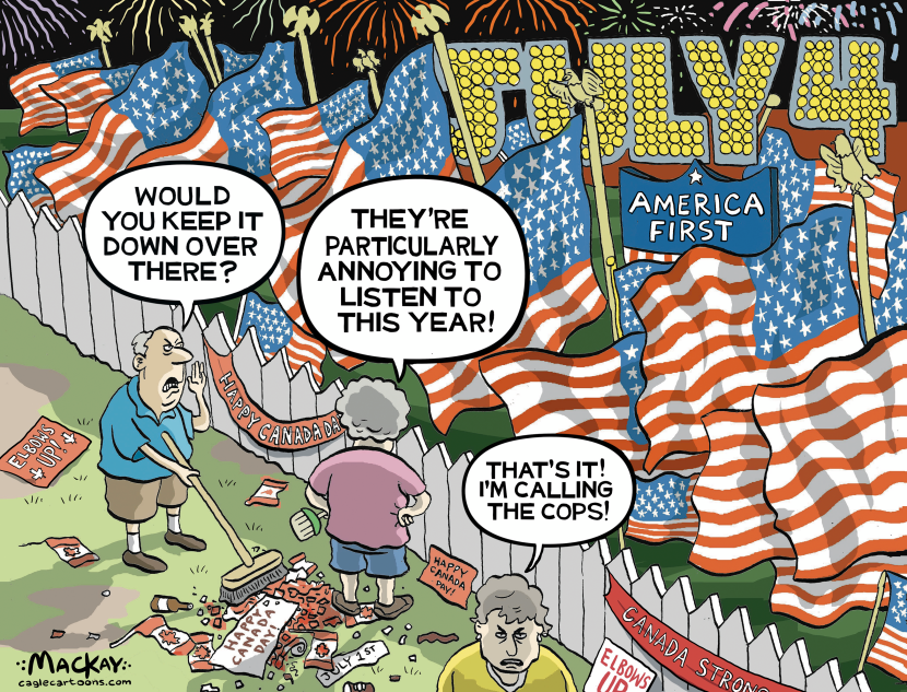 Canada: Those annoying Americans celebrating