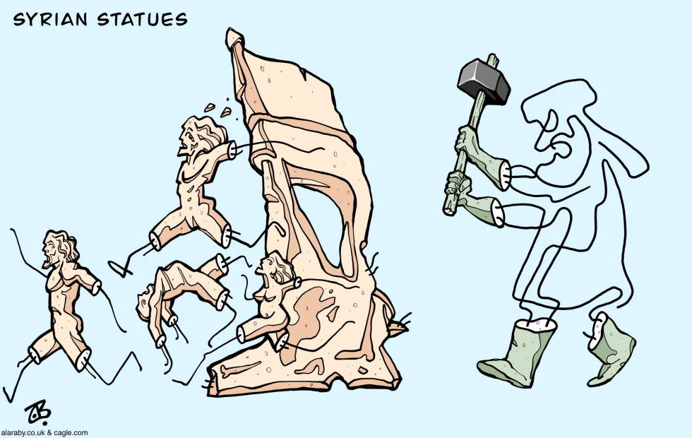 Syria Statues Islamic Extremes Aleppo Martyrs Art