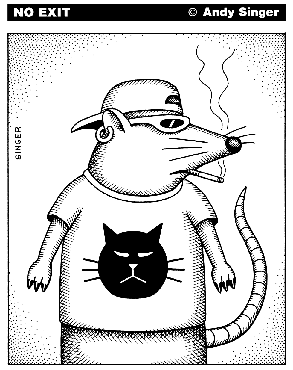Gangster Mouse with Cat T-Shirt