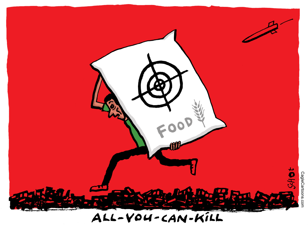 Gaza with food bag as target