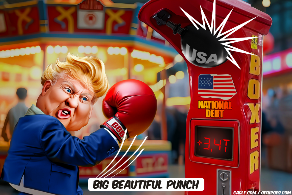 Trump hitting punching machine