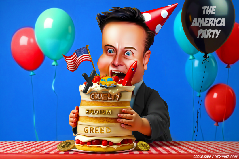 Elon Musk America Party Cake