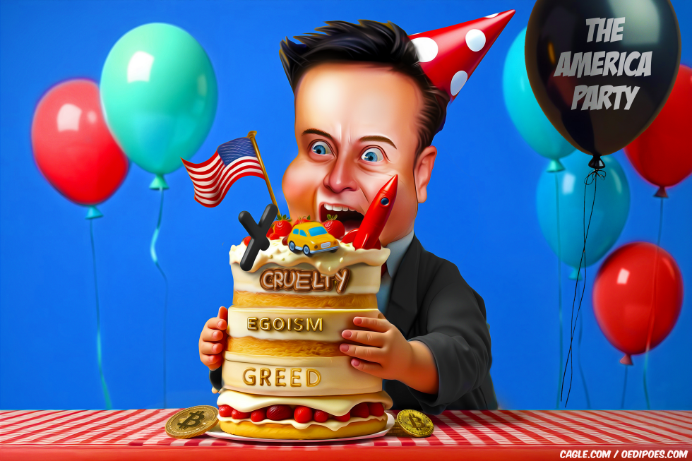 Elon Musk America Party Cake