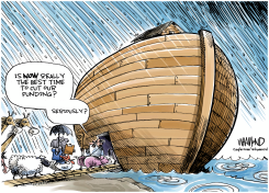 FUNDING CUTS by Dave Whamond