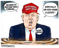TRUMP FEMA CUTS AND FLOODS by Dave Granlund