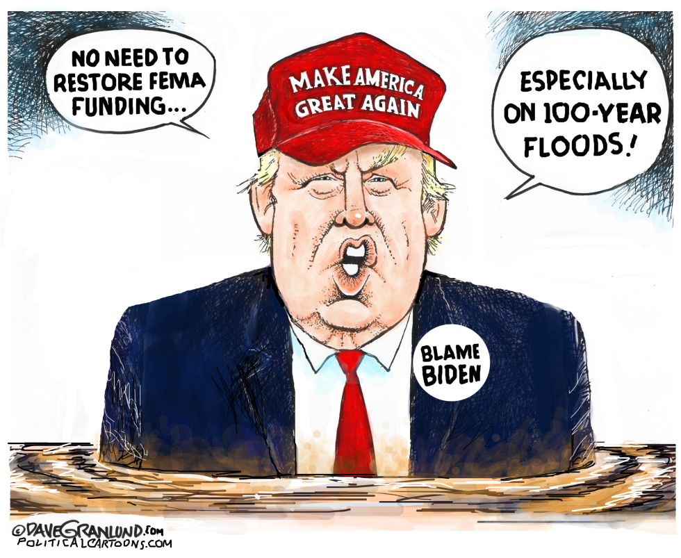 Trump FEMA cuts and floods