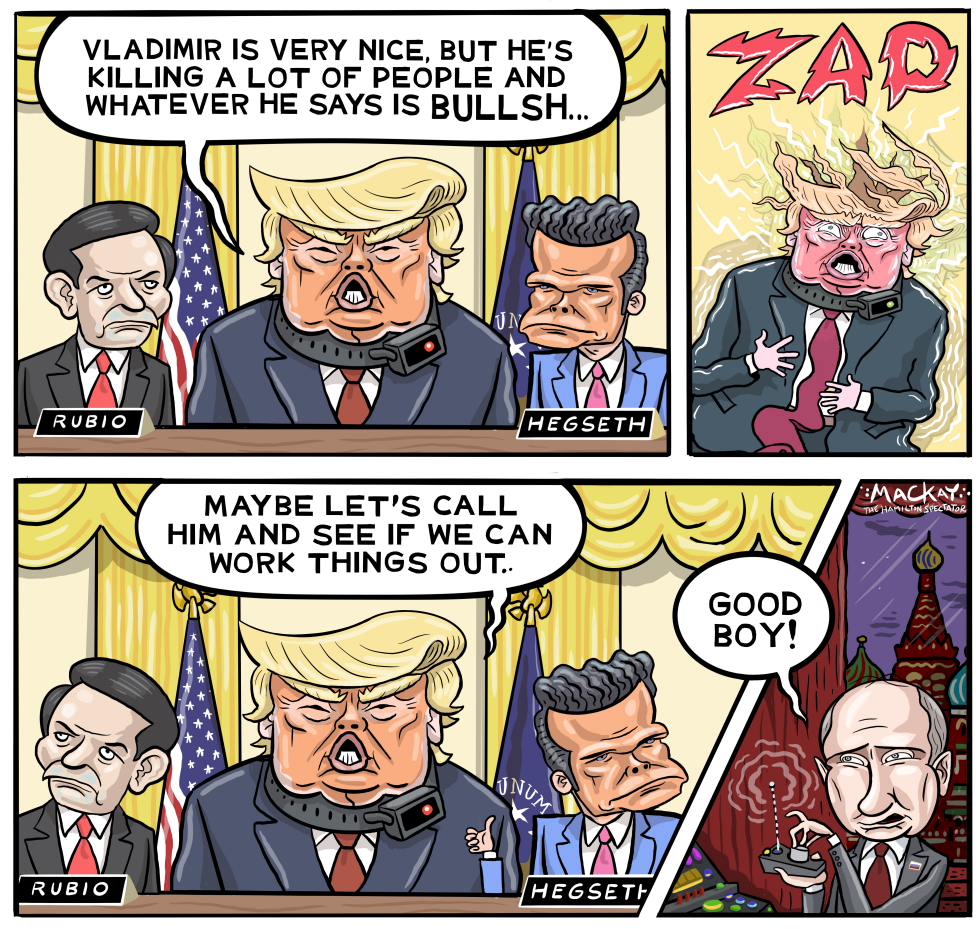 Putin controls Trump's dog collar