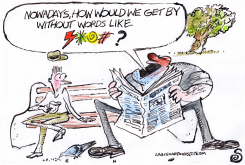 PARK BENCH COMMENTATOR by Randall Enos