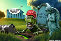 JEFFREY EPSTEIN RISES FROM GRAVE by Bart van Leeuwen