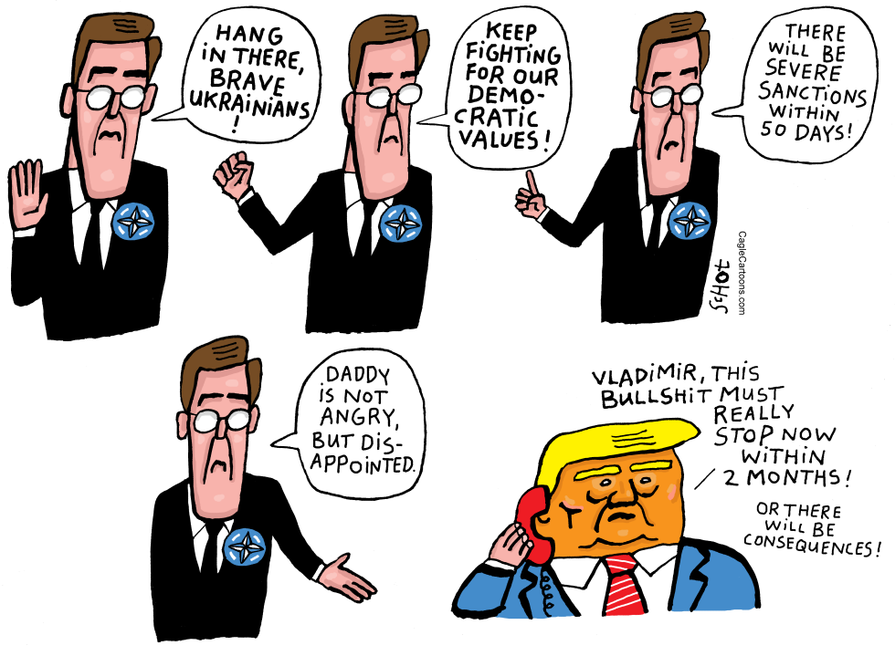 Daddy Trump on telephone with Putin