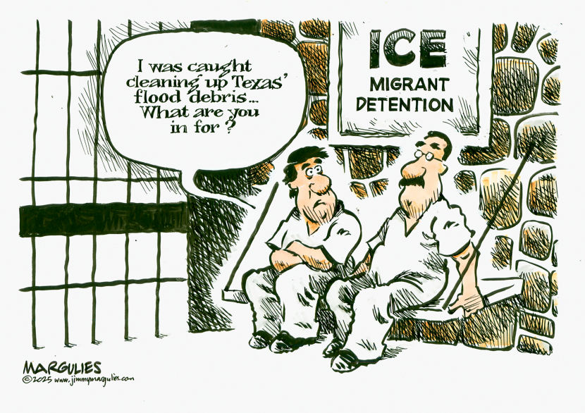 ICE Detains Migrant Cleaning Texas Flood Debris