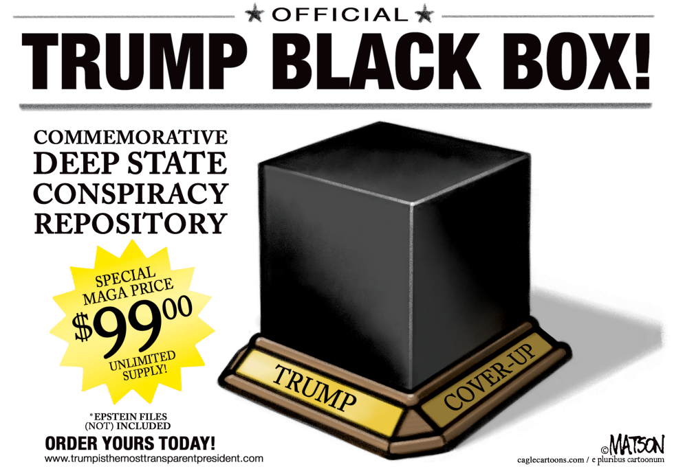 Trump Sells Deep State Conspiracy Black Box