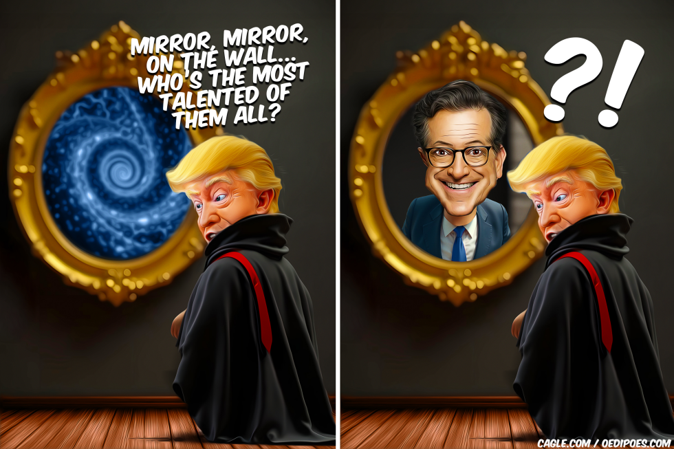 Trump in front of mirror