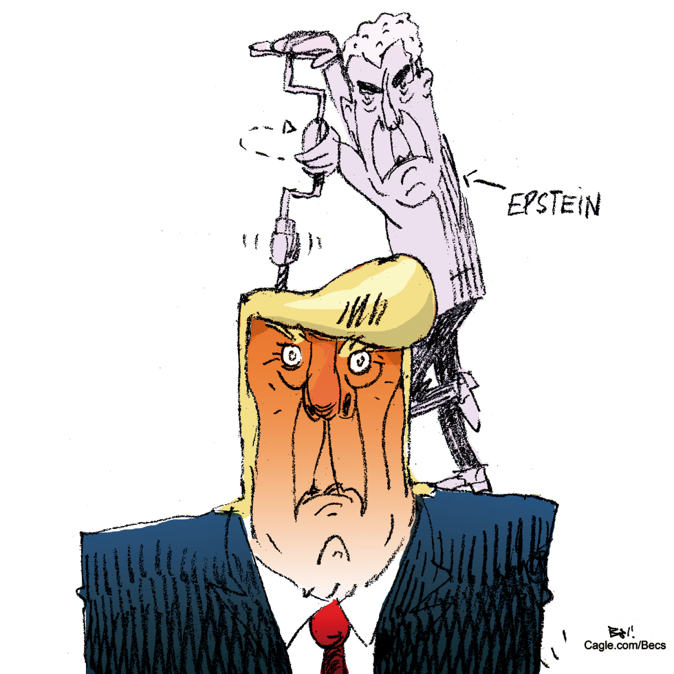 The Epstein case resonates in his head.