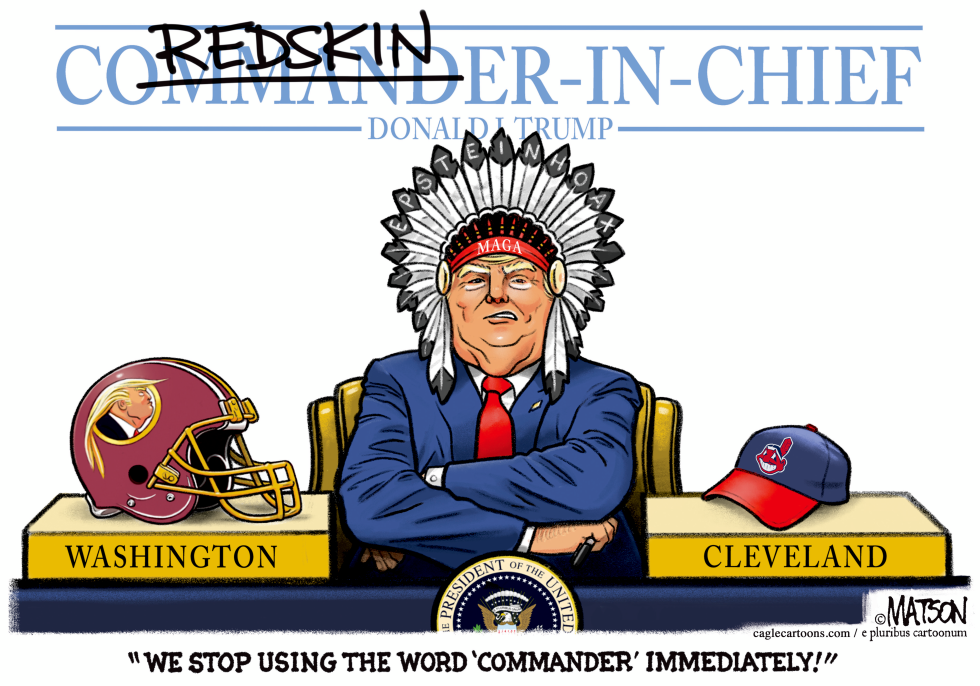 Trump Orders Washington Commanders To Be Redskins