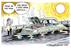 HIGH  HEAT AND CARS by Dave Granlund