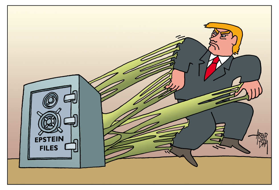 Trump stuck to Epstein files