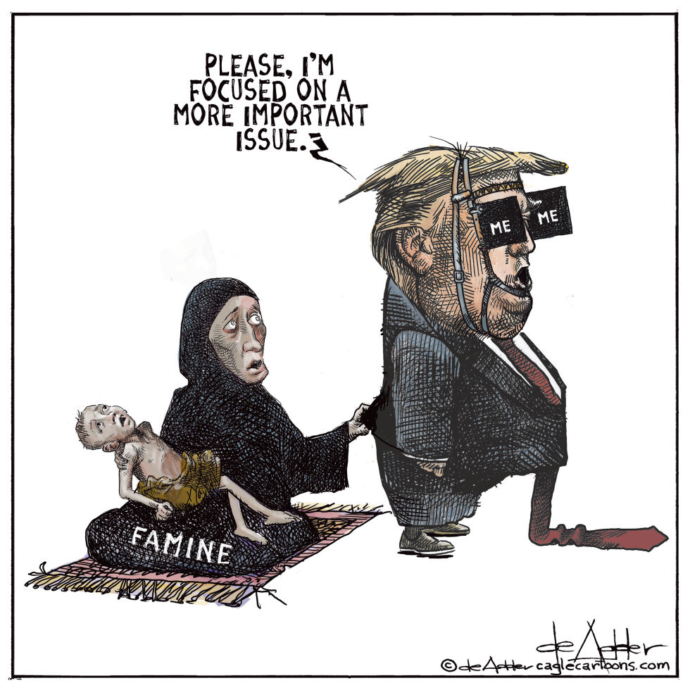 Epstein scandal focused Trump ignores famine