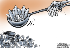 ON THE BRINK OF FAMINE IN GAZA by Jeff Koterba