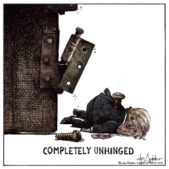 TRUMP I COMPLETELY UNHINGED by Michael de Adder