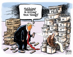TRUMP CAN'T GET EPSTEIN COCKROACH TO DIE by Jonathan Brown