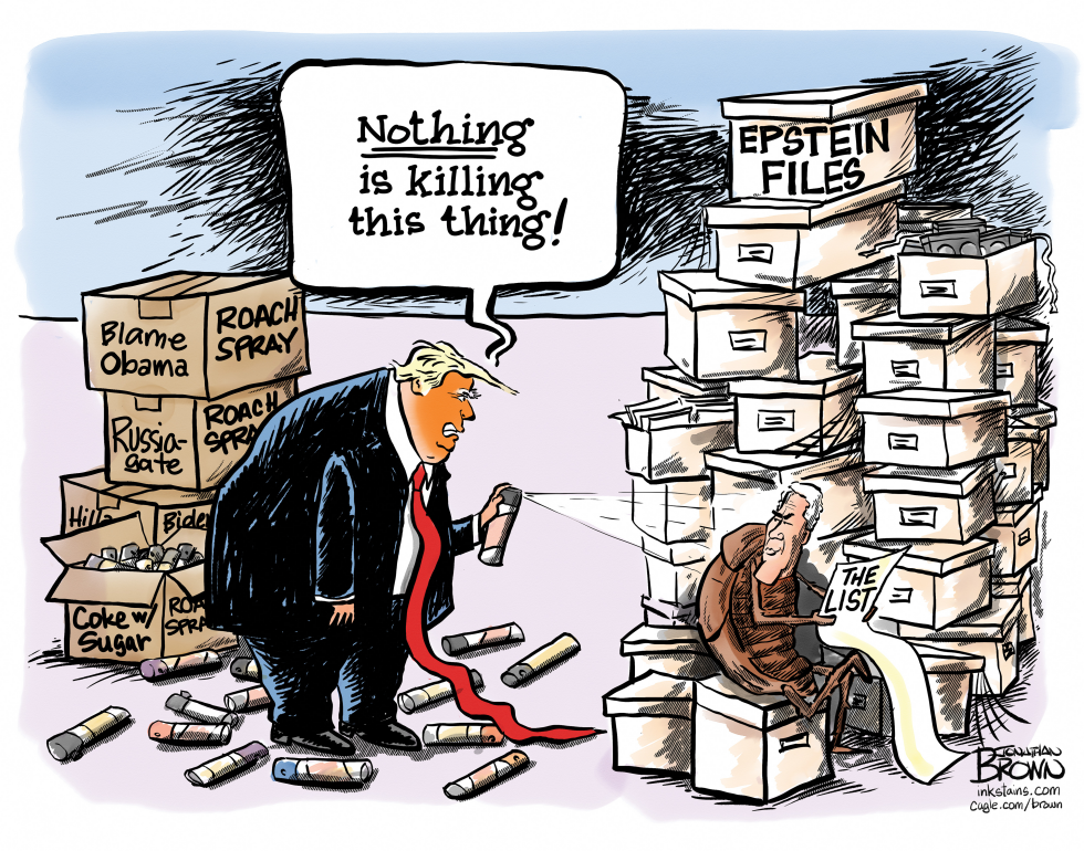 Trump can't get Epstein cockroach to die