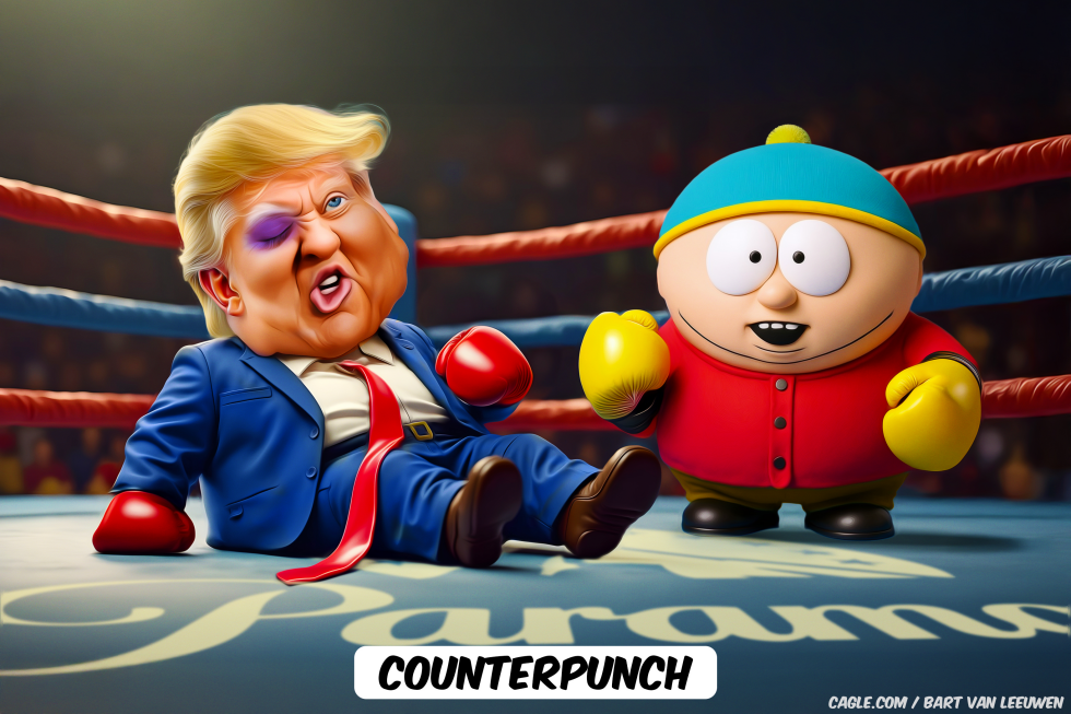 Eric Cartman and Trump in Boxing Ring